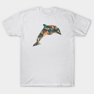 Geometric Dolphin Black Edge T-Shirt